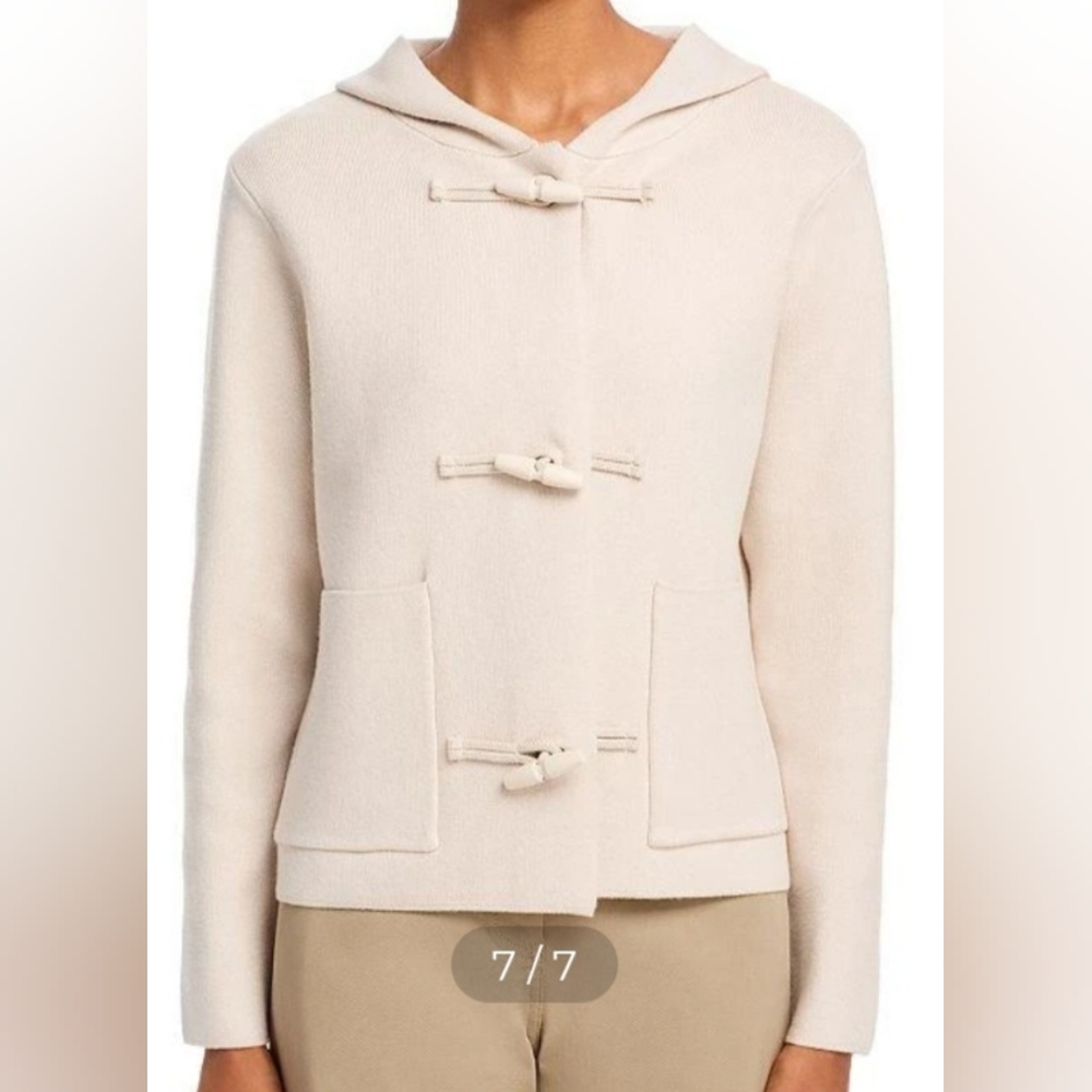 Sioni Womens Cream Toggle Shacket Size Small NWT